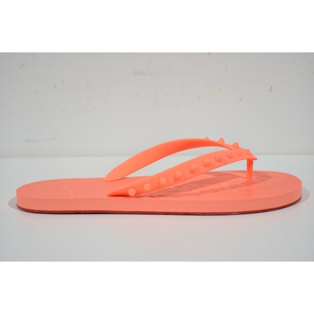 Christian Louboutin Mens Loubi Flip Flop Spikes Flat Drag Thong Sandal 43 10 - Picture 2 of 12